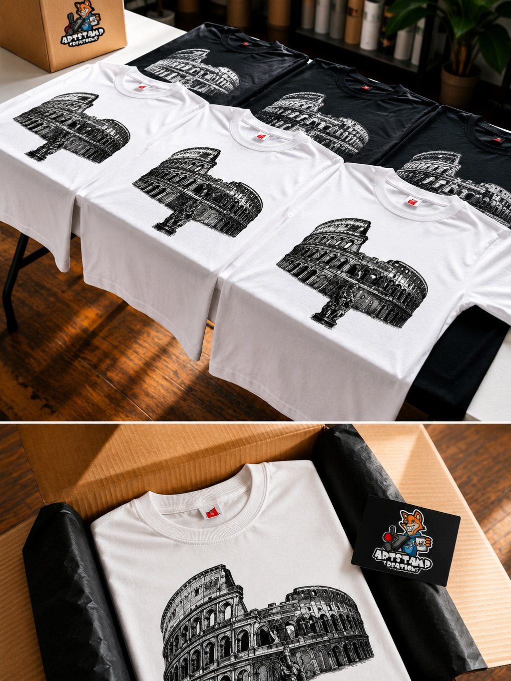 T-shirts para evento — trabalho da ArtStampCreations